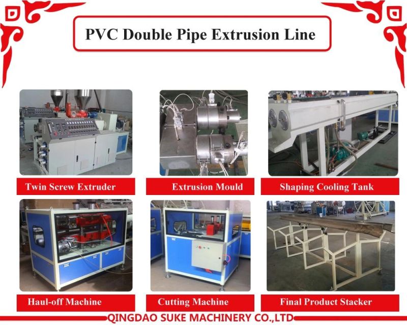 PVC Twin Pipe Production Line Machine