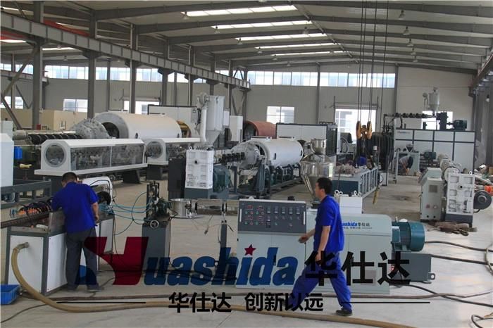 110-600mm HDPE Jacket Shell Extrusion Line for Heat Water PU Foam Pre-Insulation Pipe Making