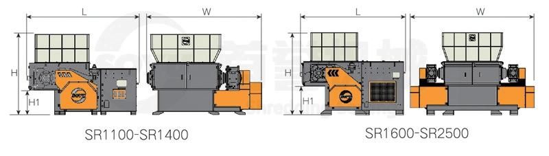 Waste Plastic Single Shaft Shredder Machines/Plastic Crusher Shredder