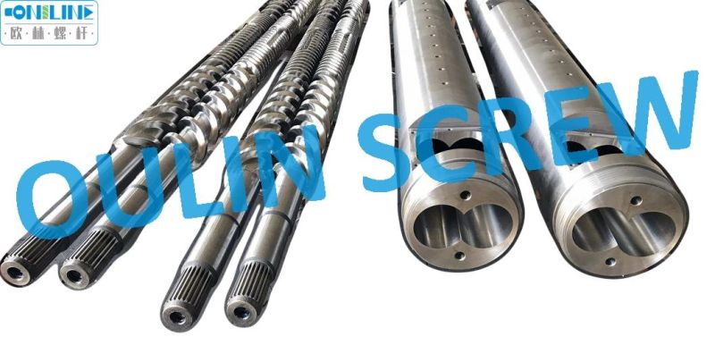 88mm Plastic Extrusion Screw Barrel/ PVC Extruder Twin Parallel Screw Barrel