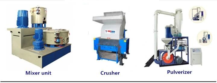 PE PP LDPE HDPE Film Flakes Compacting Pelletizing Line/Plastic Recycling Granulating Machine