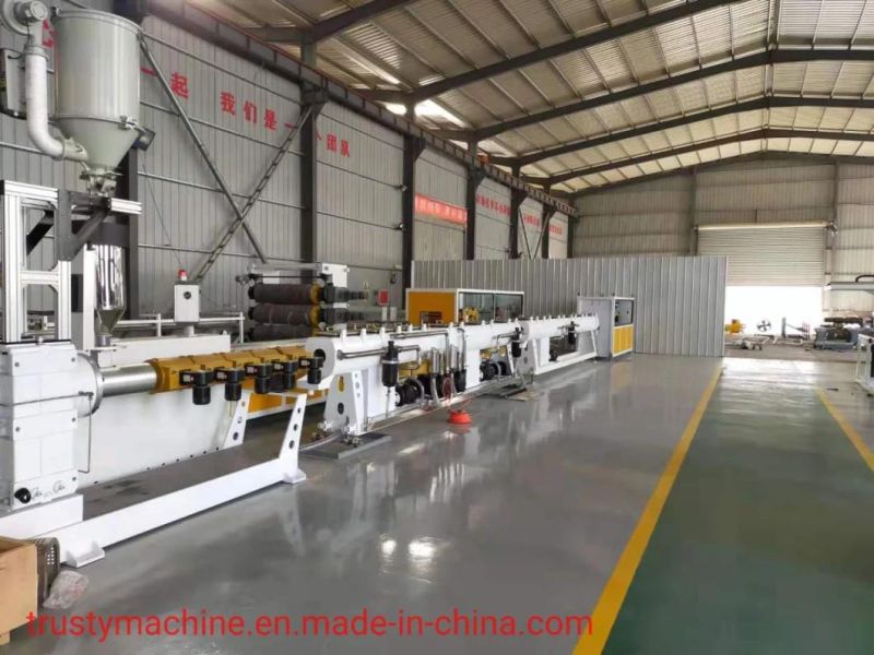 20mm-160mm PE/PP Single Layer Water Supply Pipe Extrusion Line