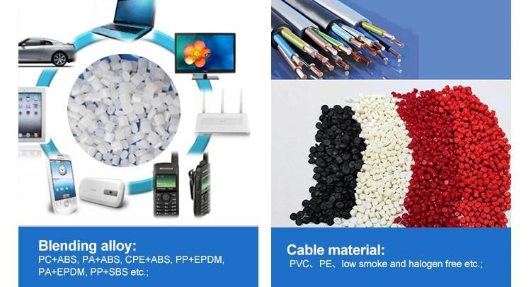 PP PE Pet PC PBT ABS PVC Plastic Pellet Making Machine / Plastic Granules Twin Screw Extruder for Sale