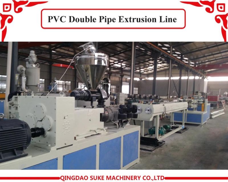 PVC Twin Pipe Production Line Machine