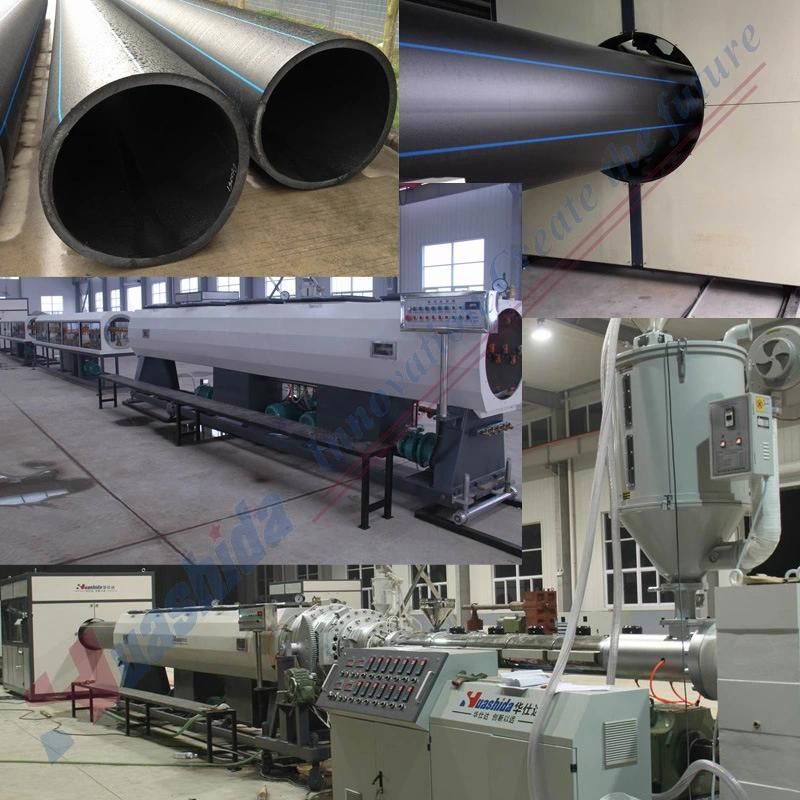 Plastic PE HDPE Solid Wall Water Gas Supply Pipe Extrusion Line
