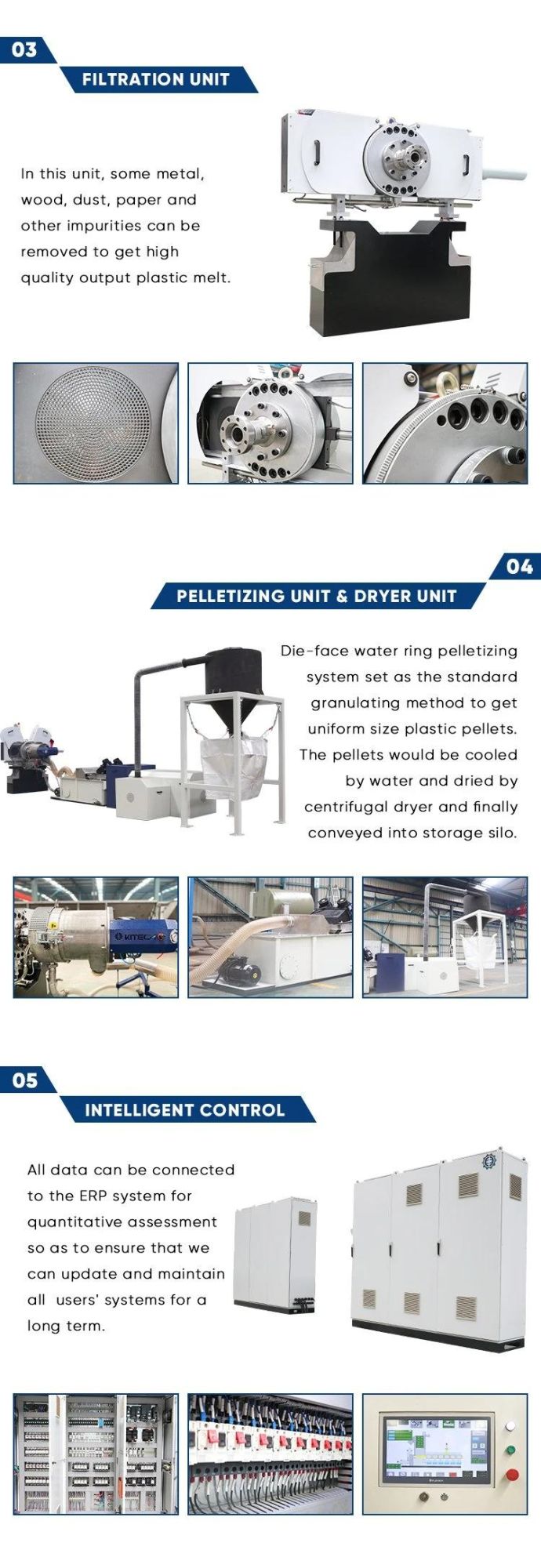 Outstanding PP PE Plastic Flakes Pelletizing Recycling machine