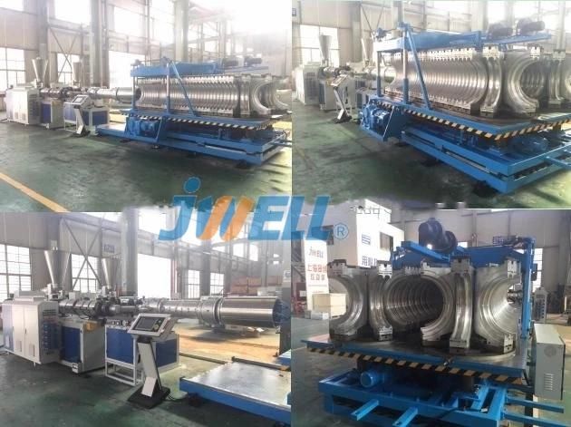 PP Horizontal Type Double Wall Corrugated Pipe Extrusion Line