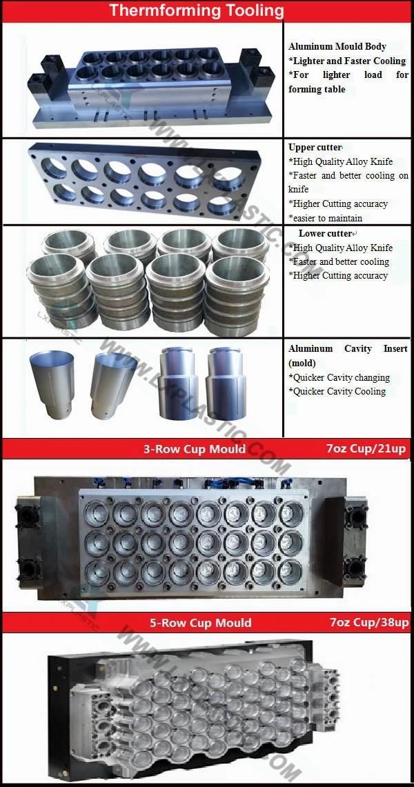 Ce Certificated Tilting Mould Plastic Cup Disposable Cup Cheap Pressure and Vacuum Thermoforming Machine Servo Thermoforming Equipment Line