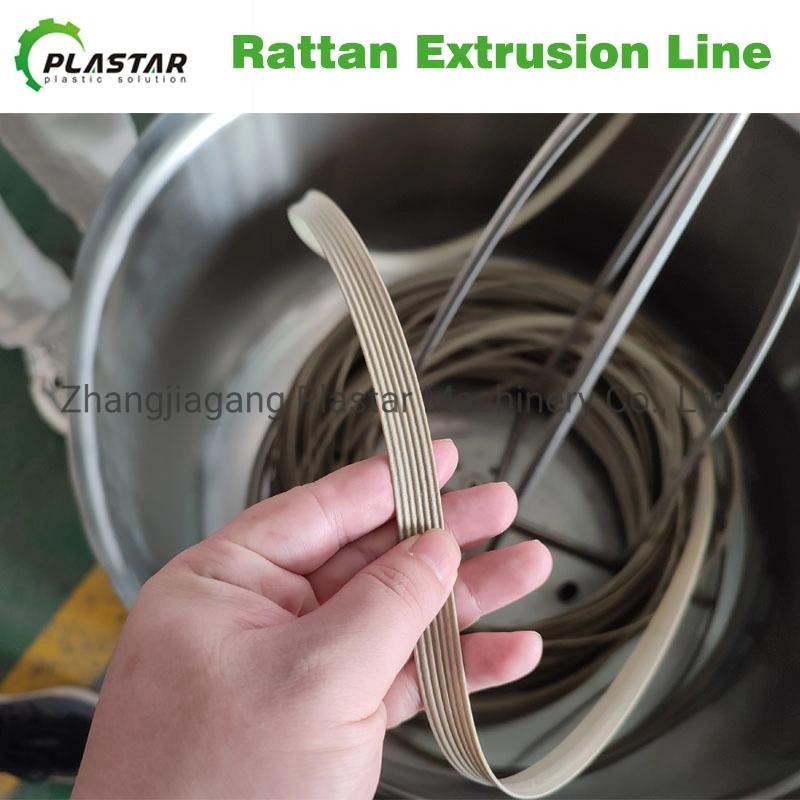 Single Color PE PP Plastic Wicker Rattan Extrusion Production Line