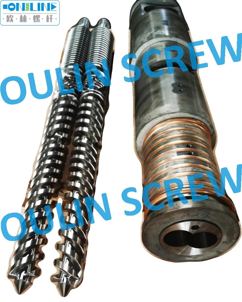 Gpm 65/132 Twin Conical Screw Barrel for PVC Sheet, Pipe, Profile Rod Extrusion