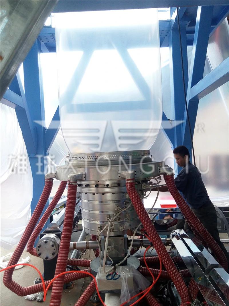 2019 Xiongqiu High Quality High Speed Three Layer Co-Extrusion ABC HDPE LDPE LLDPE Film Blowing Machine