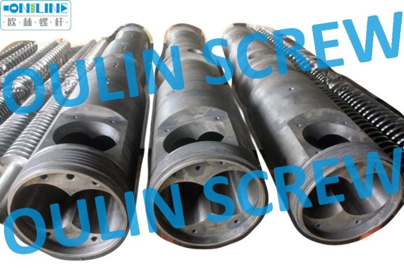 80/156 Twin Conical Screw and Barrel for PVC WPC Spc Extrusion