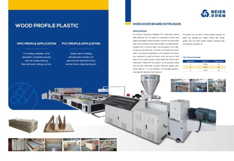 Plastic Extruder- Wood (WPC) PVC Window Profile/Ceiling/Board/Wall Panel/Edge Banding/Sheet/ Pipe Extrusion Production Line