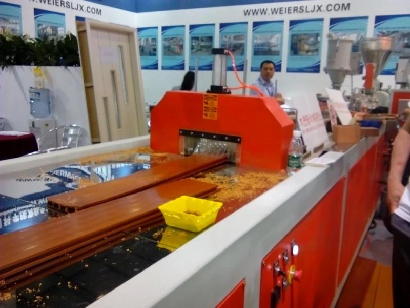 WPC PE Wood Plastic Terrace Decking Profile Production Line with Extrusion Machine From Weier