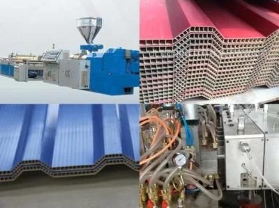 PVC Hollow Wave Tile Extrusion Production Line, Width 900mm, Thickness 5-15mm