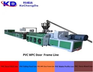 PVC Plastic Wood-Plastic Vertex Angle Decoration Profile Recycling Extrusion Machine with ...