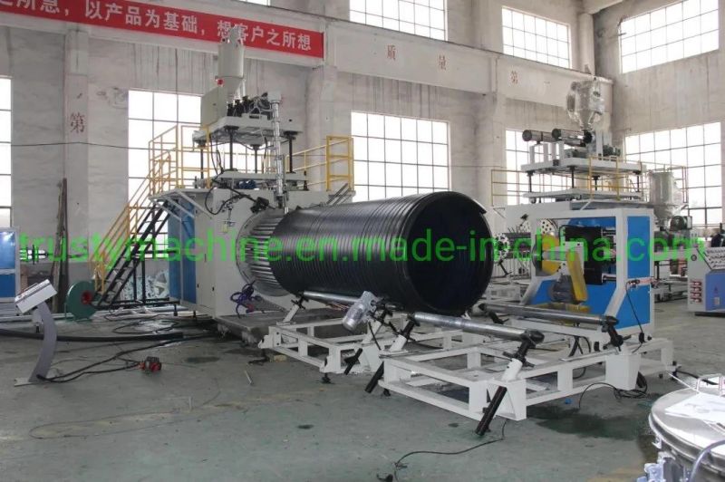 Large Caliber (Diameter) Hollowness Wall HDPE Winding Pipe Plastic Drainage Sewage Pipe Making Machine/Extrusion Production Line