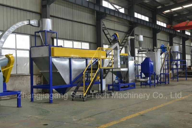 Professional Plastic Pet Bottle Flakes Crushing Washing Recycling Machine for Waste Recycle Line