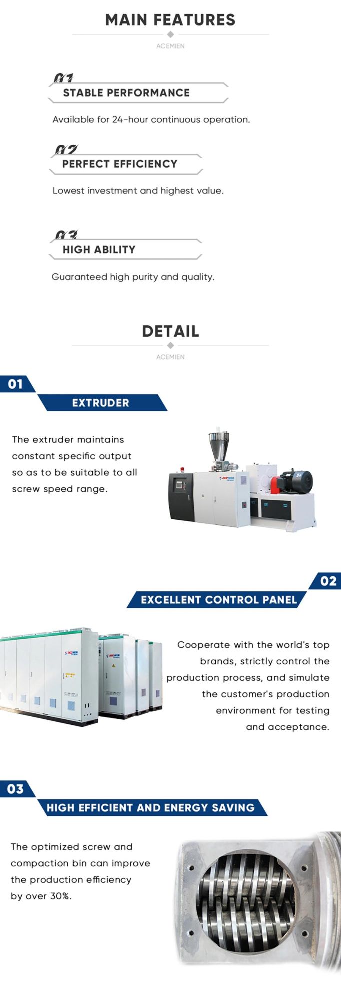 Plastic PVC Imitation Marble Sheet/Board/Profile Machine Extruder