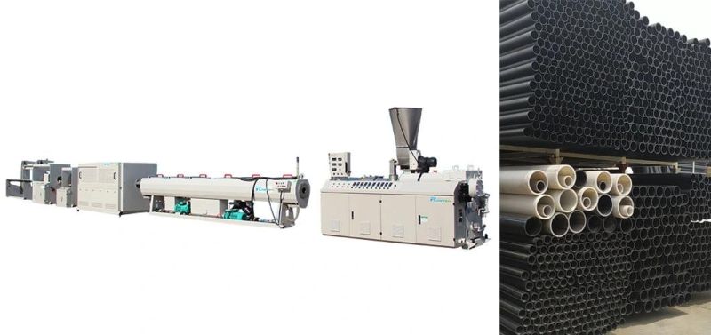Plastic PVC/PE Pipe Production Line Single Screw Plastic Extrusion Machine Extruder