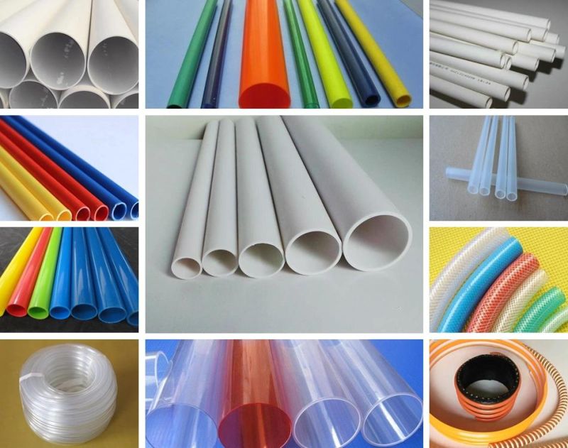 Plastic Connection Double Stand Outlet Bellows Spiral PVC Twin Screw Hose Tube Pipe Production Machinery Line
