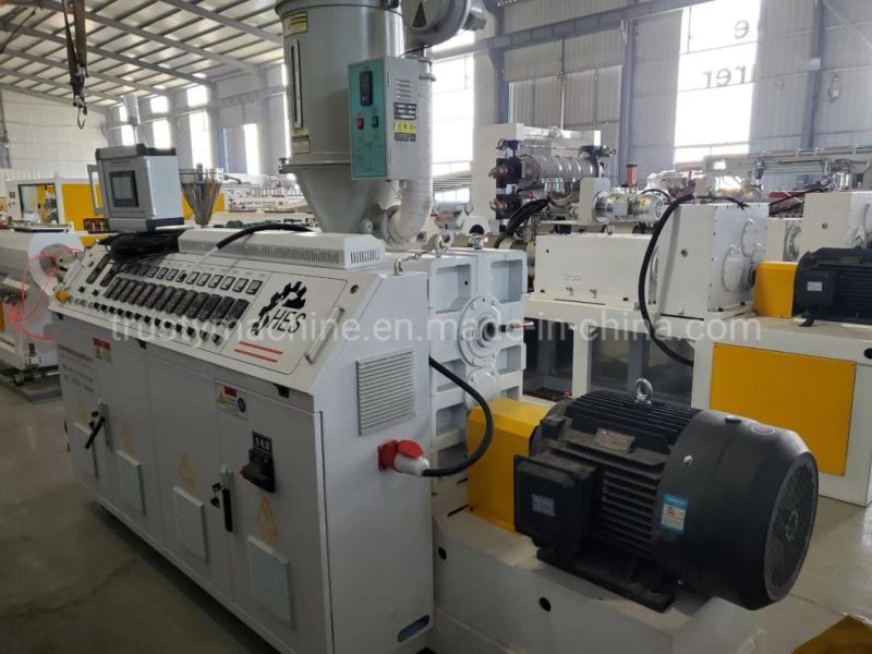 China Plastic PVC UPVC PE HDPE PA PP Pipe Extruder Machine Production Line