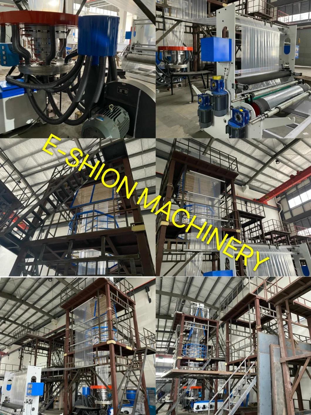 Mono Layer Film Blowing with Rotary Die Head and Double Rewinder Machine