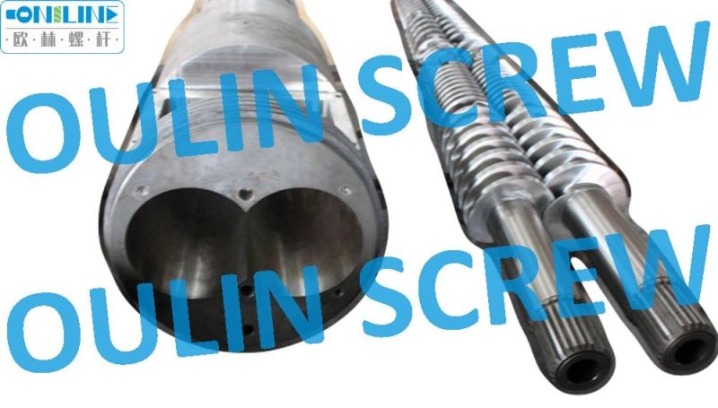 Cincinnati Cmt68 Twin Conical Screw and Barrel for PVC Pipe, Sheet, Profiles, Foam, Granulation