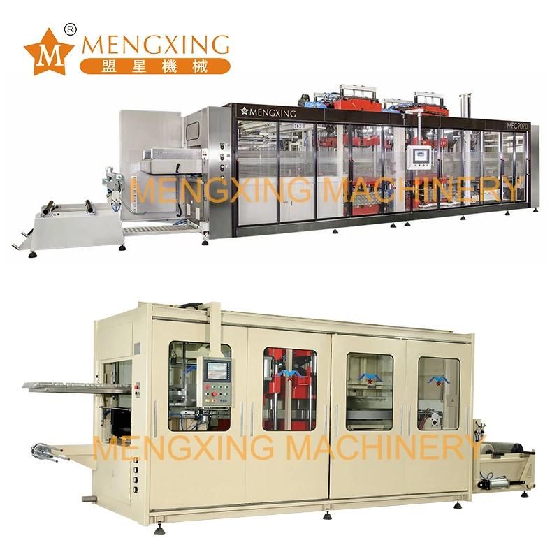 Blister Machine Plastic Package Making Machine 4 Stations Pressure Vacuum Forming Machine Punching Function Automatic Thermoforming Machine PP Pet PVC
