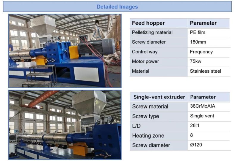 Stable PP PE Film Granulating Recycling Equipment