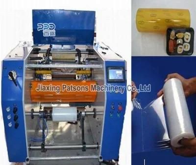 China Manufacturer Fully Automatic Dotted Cling Film Winder Machinery