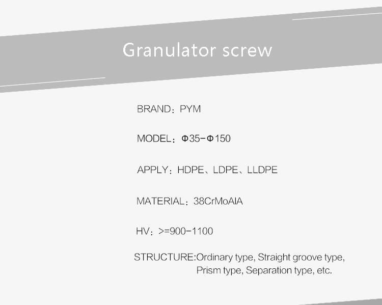 Screw and Barrel for Plastic Extruder Machine and Extruder Screw Barrel
