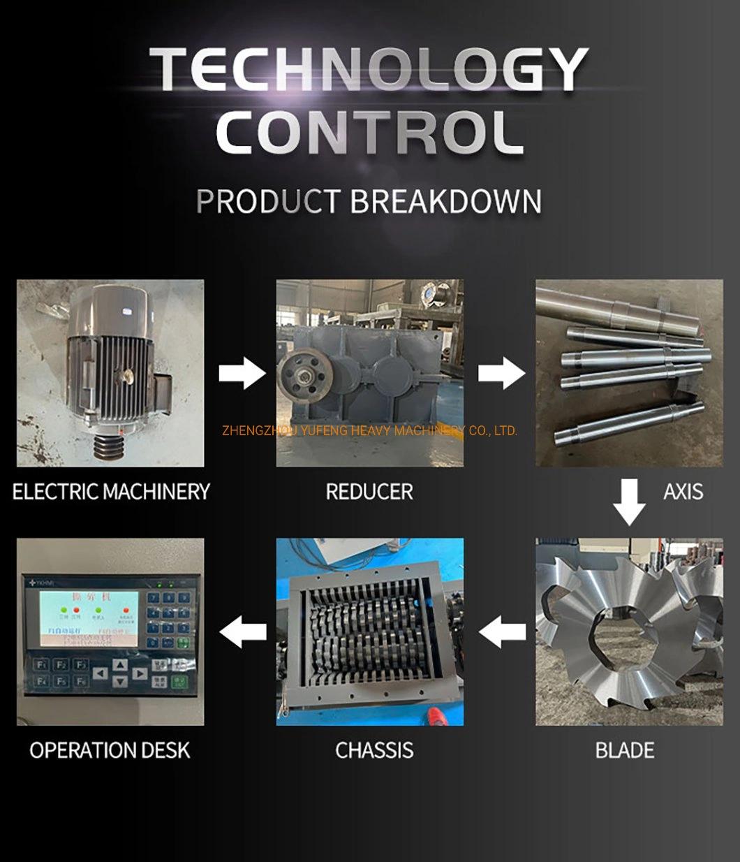 Shredder for Plastic Rubber Wood Recycling with C E Certificate
