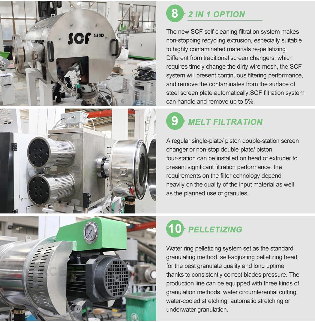 Asp Plastic Recycling Shredder & Pelletizing System