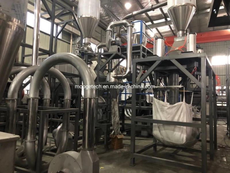 PE PP Bottle HDPE Barrel Waste Lump Washing Plant / Plastic Bottle Crushing Recycling Machine