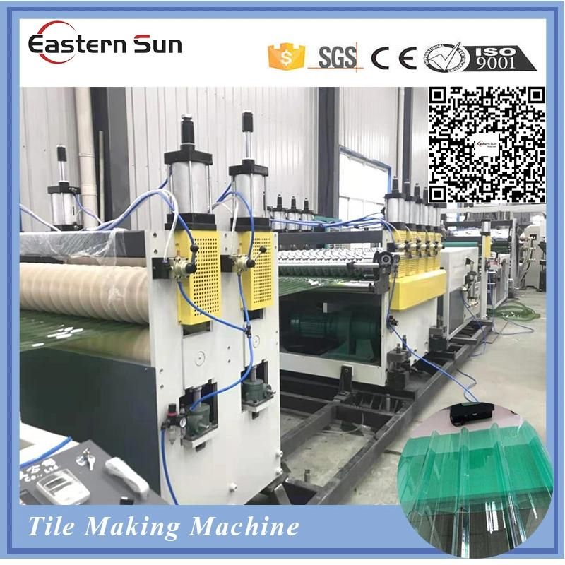 PVC Pet Wave Corrugated Roofing Sheet Plastic Tile Extruding Machine