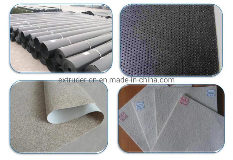 HDPE PE PVC Tpo Geomembrane Waterproof Liner Sheet Film Extruder Extrusion Making Machine Geomembrane Extrusion Line