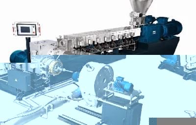 PP PE + 80% CaCO3 Twin Screw Extruder Air-Cooling Line