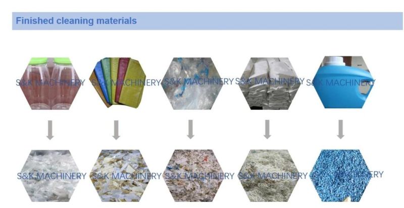300kg PE Barrels Shampo Box Recycling Cursher Washing Production Line with Cleaned Pelles Extruding Granularos Machine Zhangjiagang