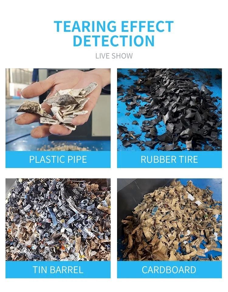 600model Industrial Double Shaft Shredder Waste Plastic Shredder Equipment for Scrap Recycling