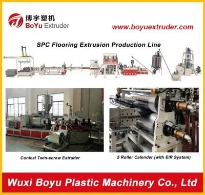 PVC Vinyl Resilient Stone Plastic Composite Production Line Spc Flooring Extrusion Line