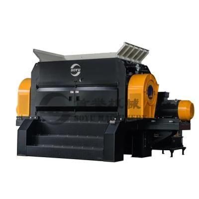 Single Shaft Industrial Waste Cardboard Wood Scrap Plastic Metal Paper Tire Shredder