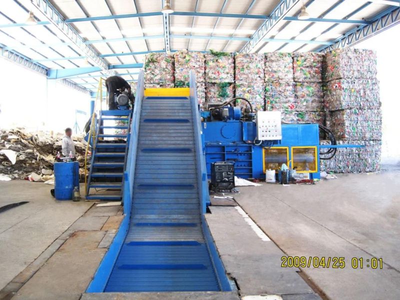 Recycled Plastic Horizontal Hydraulic Baling Machine Baler