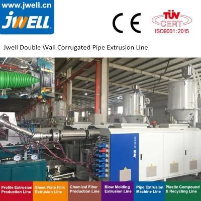 HDPE Horizontal Type Double Wall Corrugated Pipe Extrusion Line