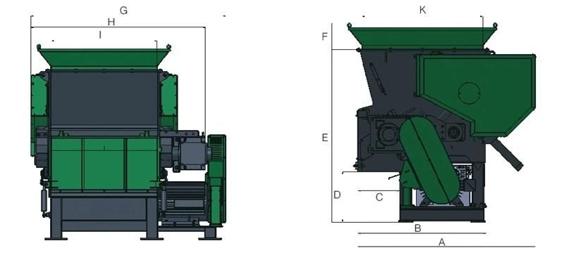 Rigid Plastic Post Industrial Film Construction Film Crushing Shredder for Plastic Recycling