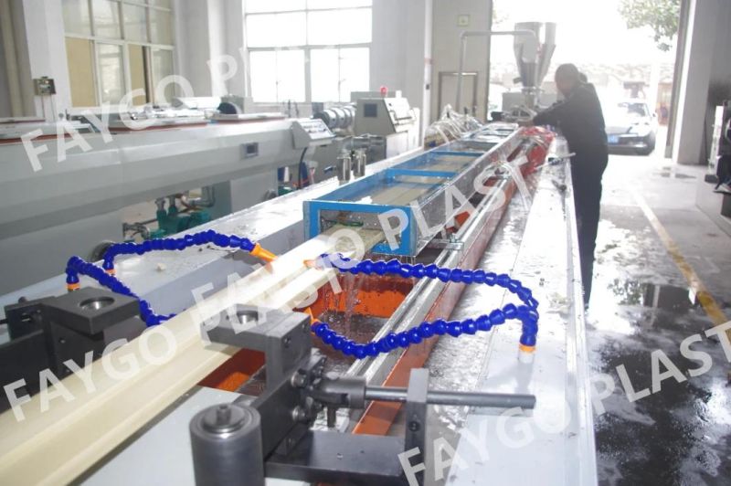 PVC Profile Extrusion Line Machine with Conical Twin Extruder