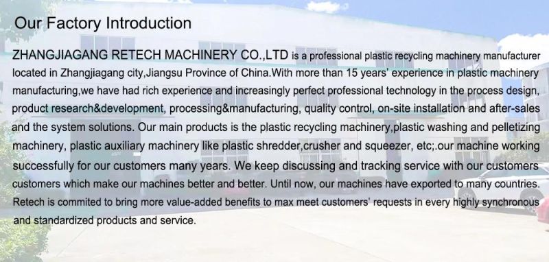 Plastic Recycling LDPE PE HDPE BOPP Film Pelletizing Machine