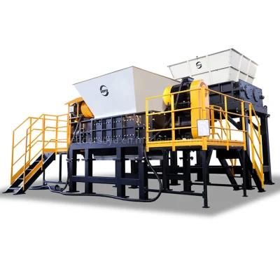 Industrial Heavy Duty Double Shaft Shredder Waste Wood Tires Shredder for Scrap Recycling