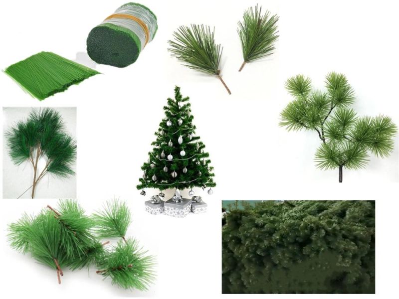 Original Factory China Artificial Pet Green Sheets for Pine Needle Christmas Tree