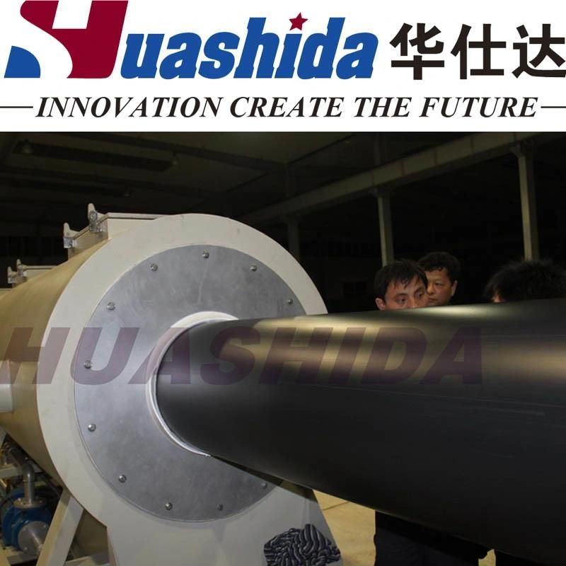 Plastic PE HDPE Solid Wall Water Gas Supply Pipe Extrusion Line